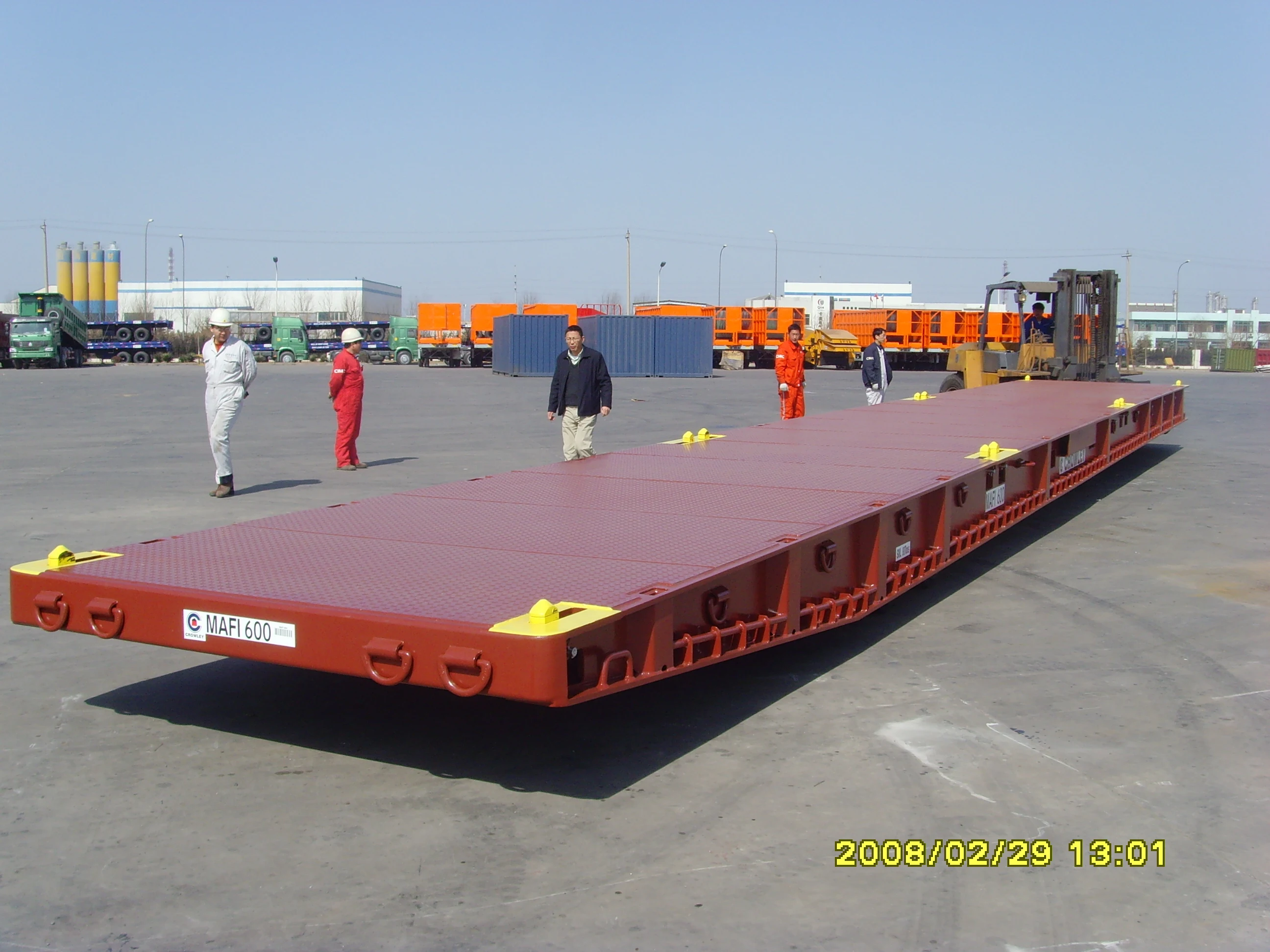 mafi出品 MAFIセミトレーラー40FT/100T DOT認証の鋼製トラックトレーラー