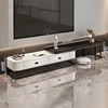 Grey glass + white slate, black metal frame & white cabinet