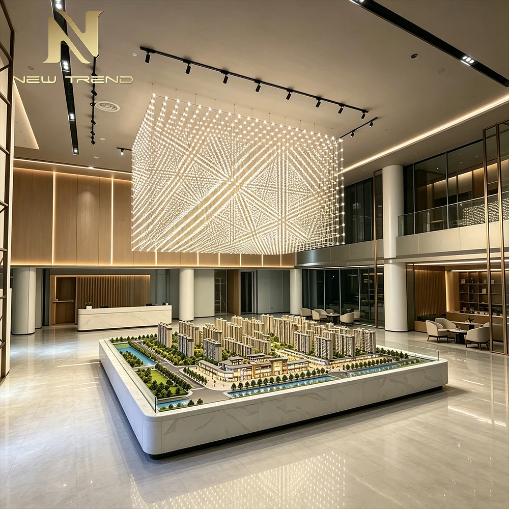 CPL-509 Oversized Bespoke Sculptural LED Chandelier: Custom Art Installation Lighting for Hotel Lobbies & Grand Atriums