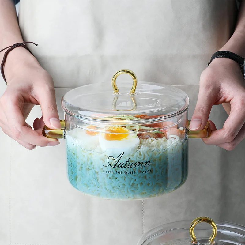 Glass Kitchen Casseroles Cookware High Borosilicate Glass Cooking Pot