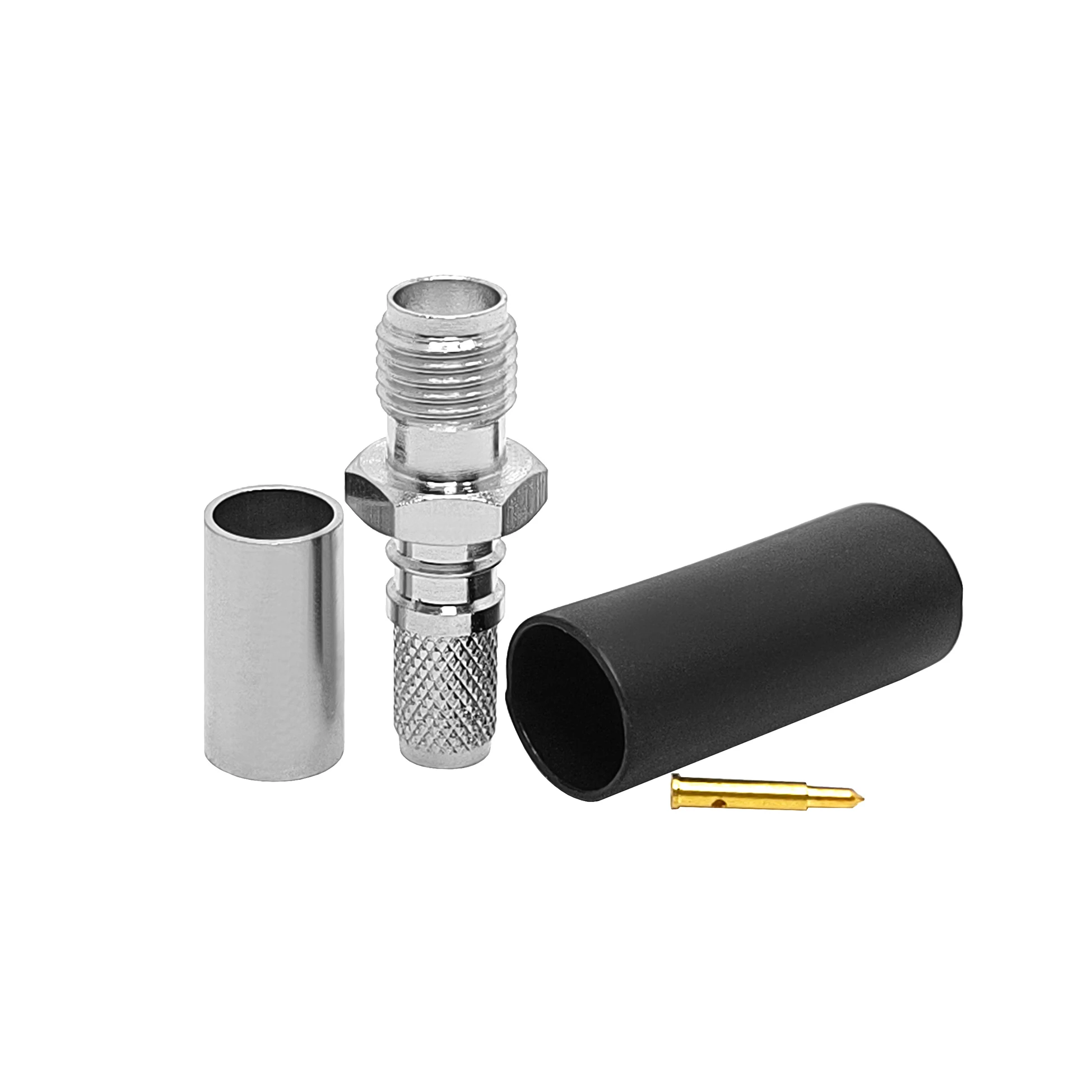 50 Ohm RP SMA Female for LMR195 RG58 RG223 RG142 Cable RF Coax Coaxial Connectors With Heat Shrink Tube in Stock