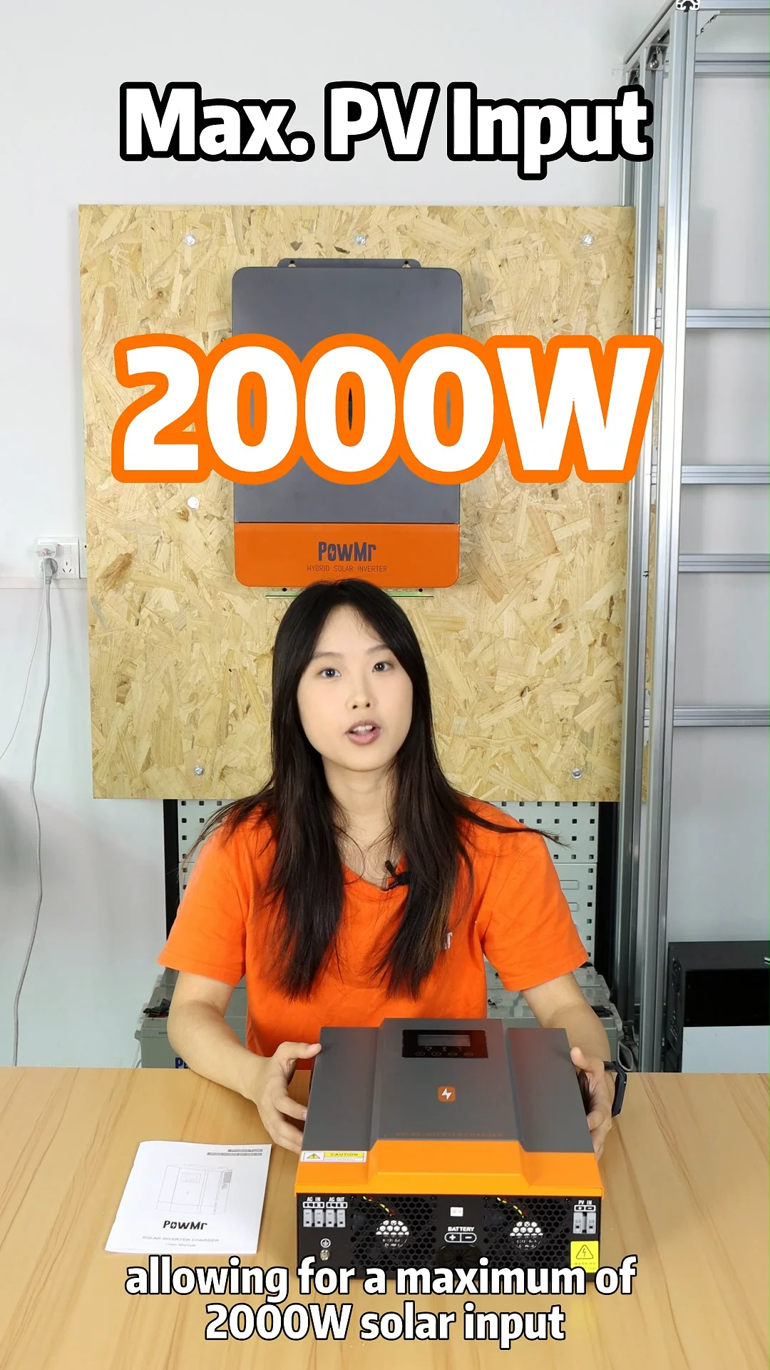 Powmr Off Grid 2kw 12v Solar Inverter 230vac 60a Mppt Single Phase Pure ...