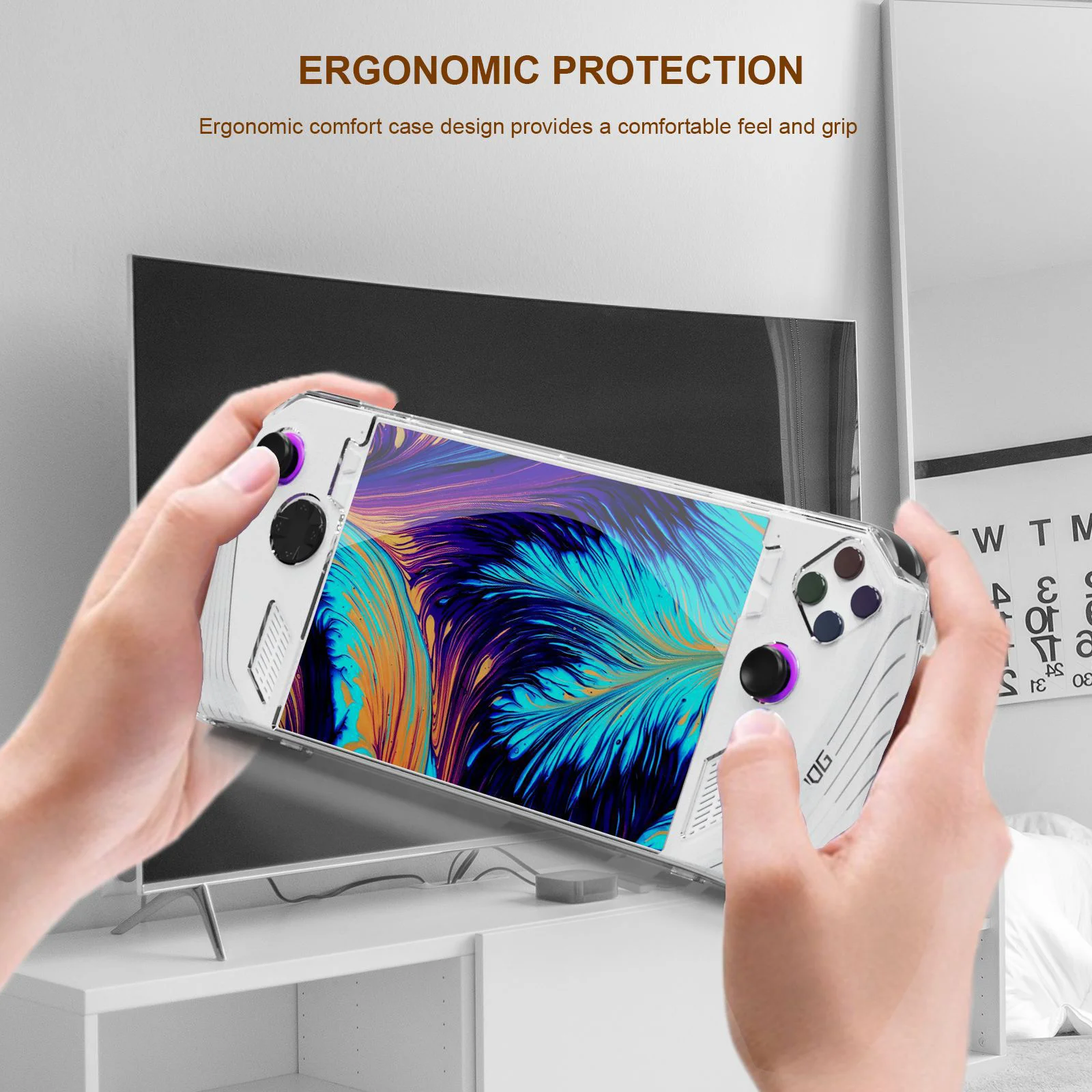 product laudtec lx375 handheld protective case with lightweight and has a good tactile sensation anti slip durable for rog ally-6
