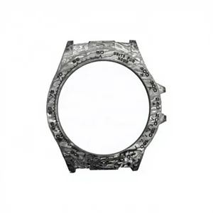 Forged Carbon Fiber Watch Case Chronograph Men's Watch with Carbon Case Visible Mechanism Waterproof Sapphire Crystal Black