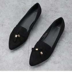 Классические женские балетки; Лоферы на плоской подошве; Модные туфли-лодочки с острым носком
