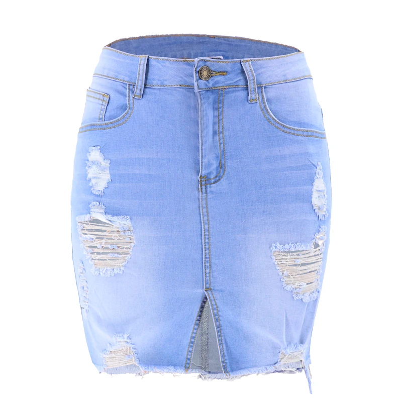 skinny girl denim pencil skirt