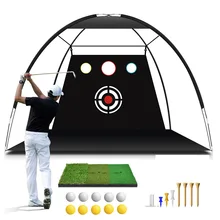 Outdoor Golf Net Golf Hitting Nets w/Target Foldable Training Aids Practice Nets