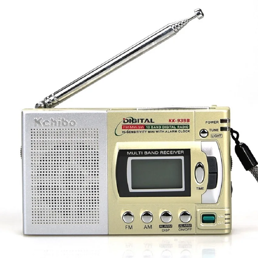Digital FM MW SW 10 Band Portable Radio with Clock