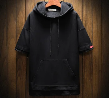 Half sleeve hoodie jacket best sale