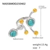 แหวนหินธรรมชาติสีน้ำเงิน A058 ฝังทอง