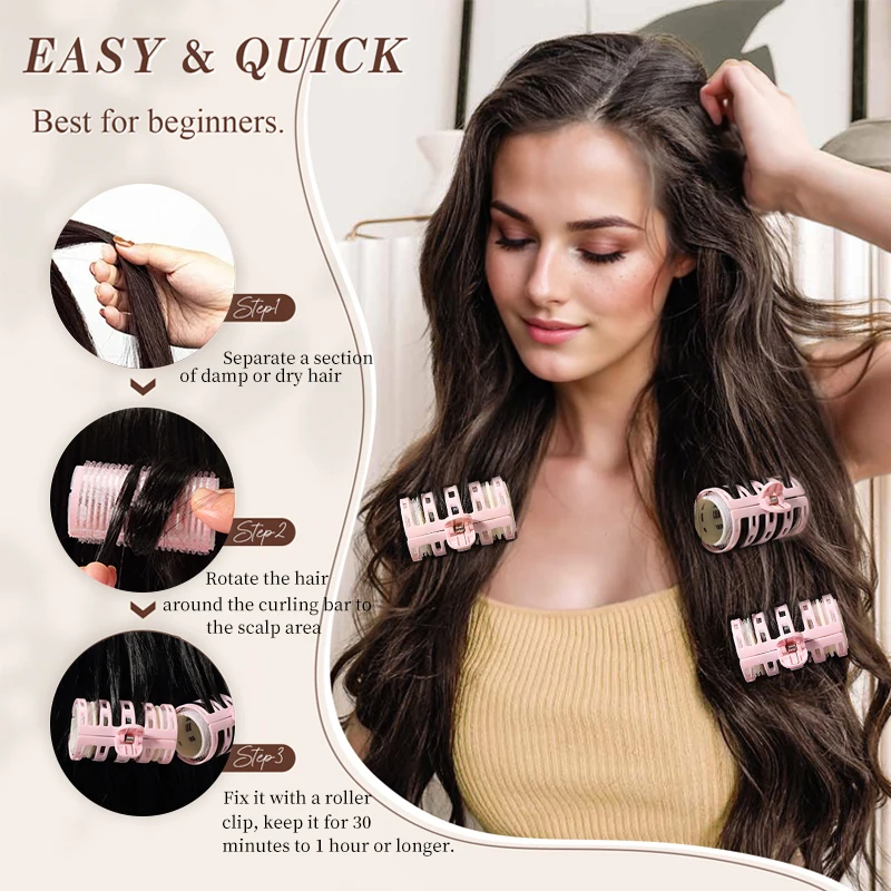 Silubi Hair Rollers Plastic DIY Styling Solutions
