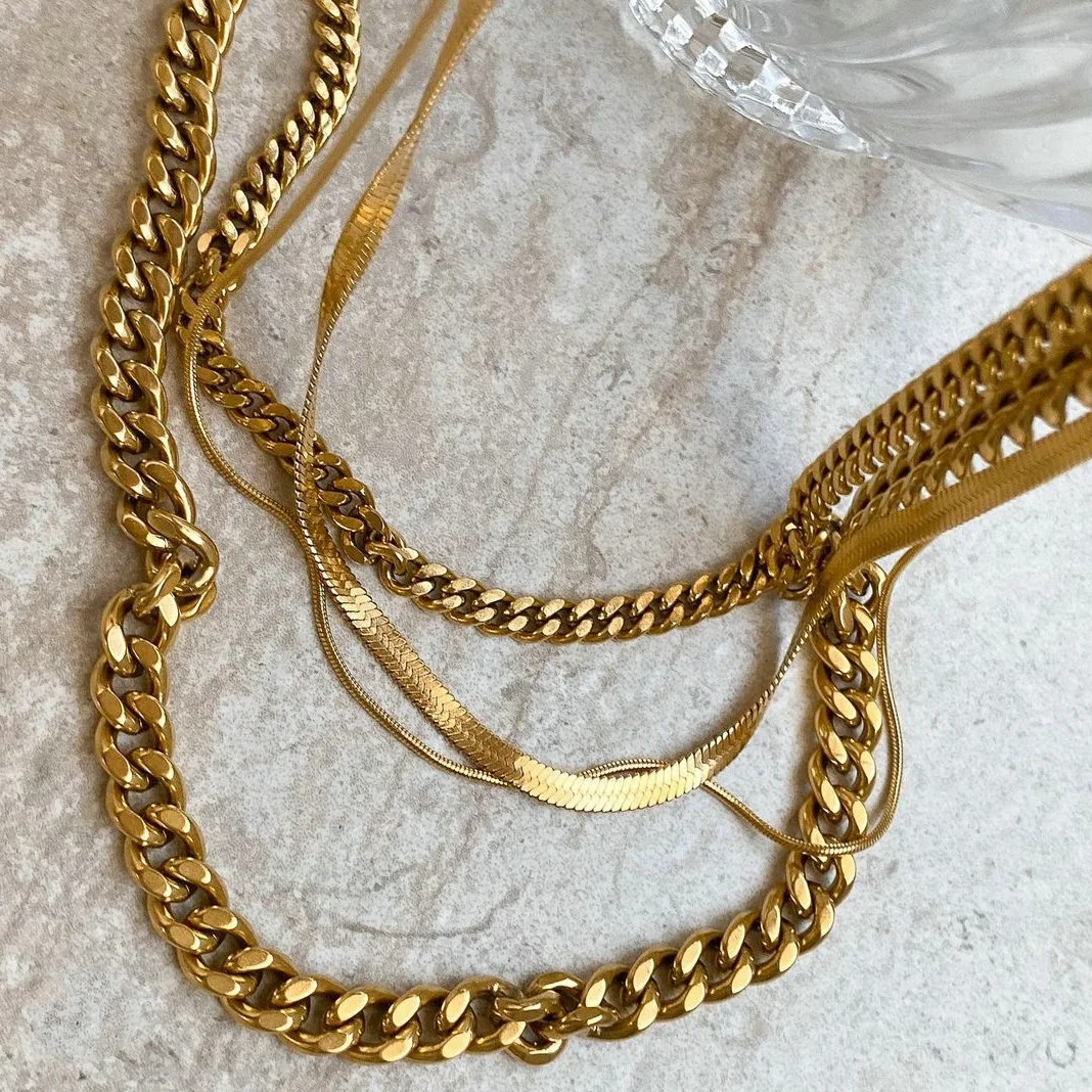 18k Gold Filled 50cm Solid Twist Wave Rope Chain Necklace - 3mm Thick, Made In Australia