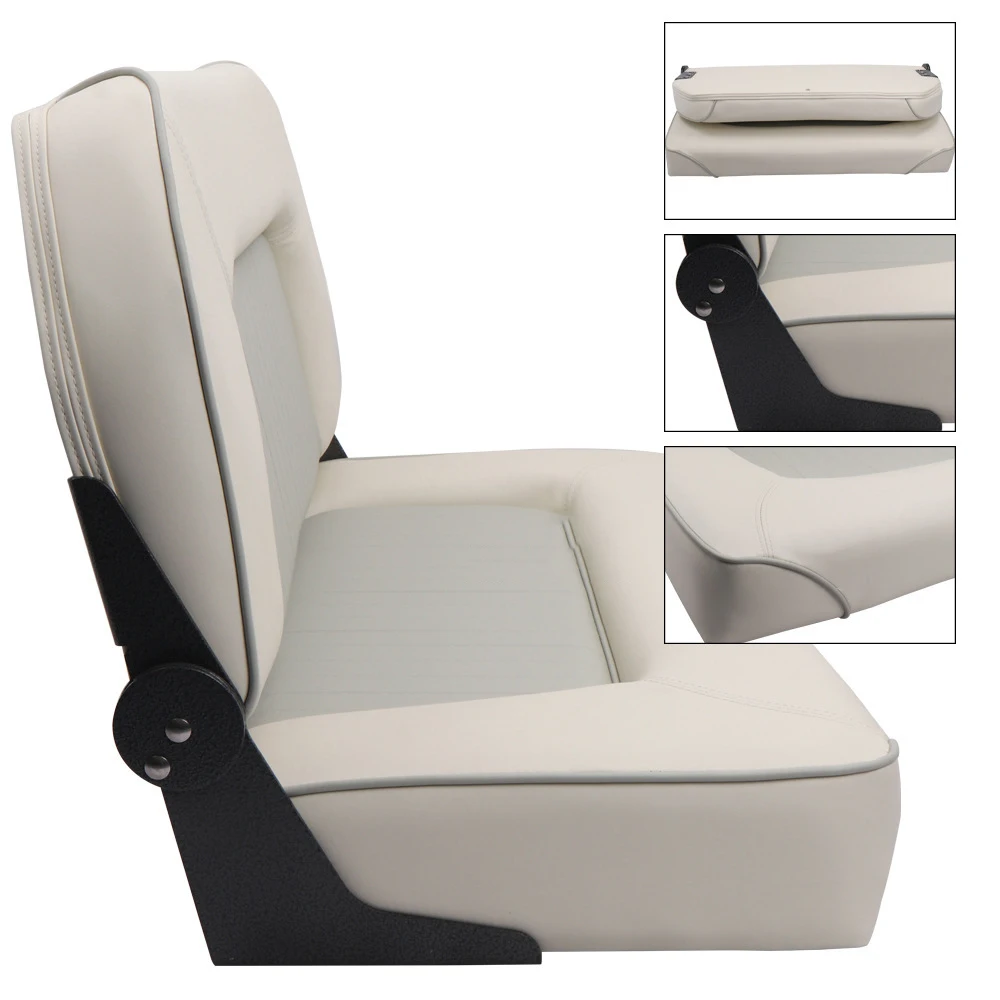 White Soft Waterproof Air Ride Seat Wise Captains Chair Drop Down ...