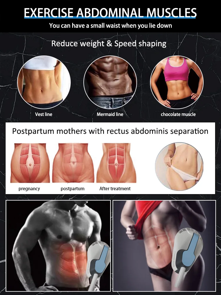 Body sculpting system HIEMT machine 7 tesla non-invasive body sculpting electromagnetic muscle stimulation device LF-445