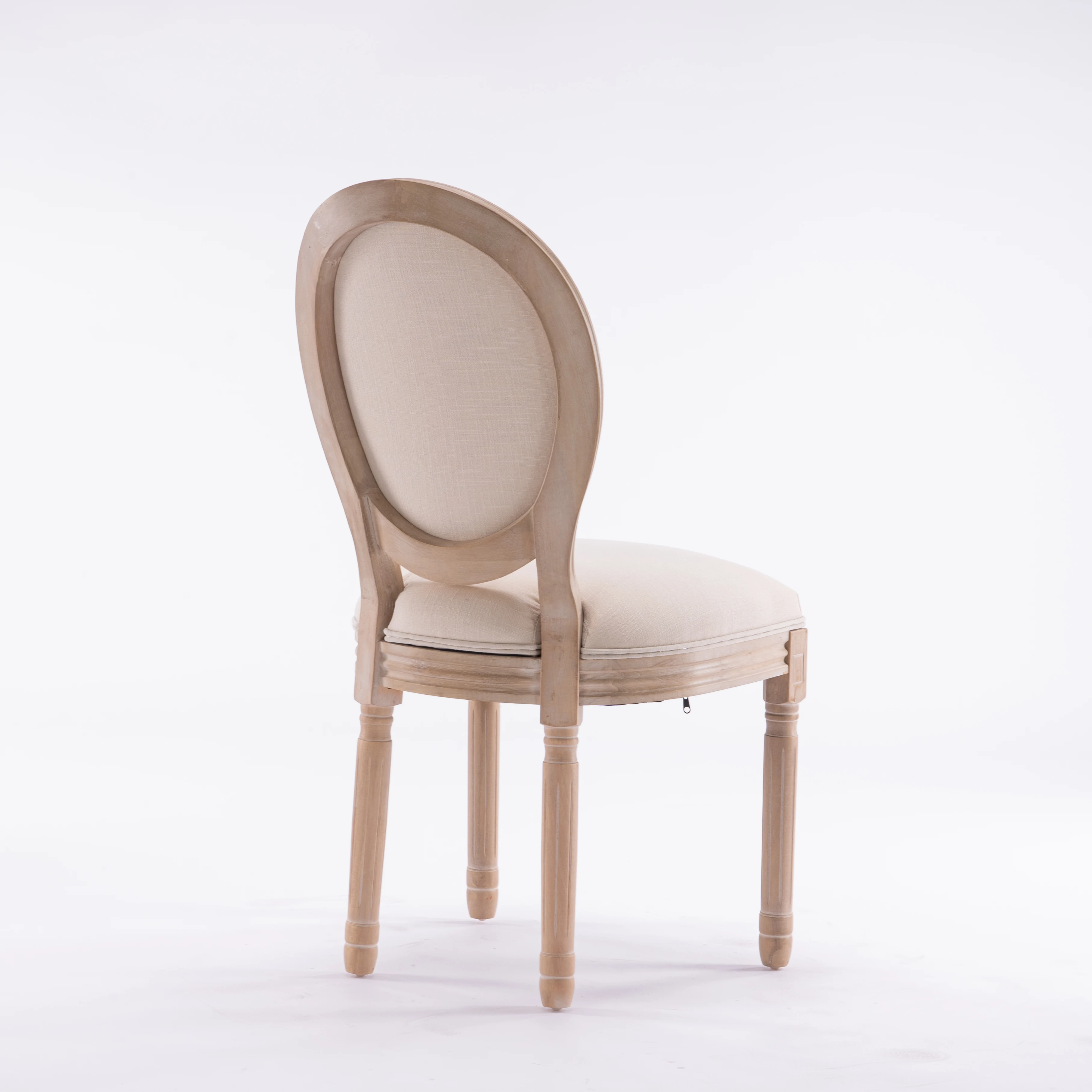 French Retro Rattan Chair with Solid Wood Frame Modern Design Dining Chair for Home Hotel Banquet
