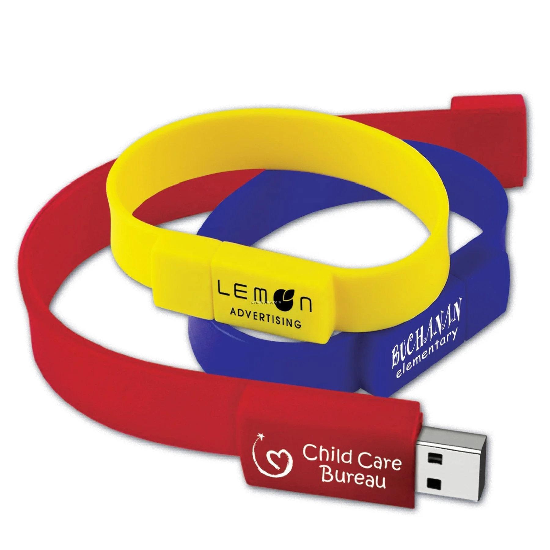 Cheap Custom Medical Silicone USB Flash Drive Bracelet Real Capacity 64gb 128gb Memory Stick Red Yellow Blue Rubber Wristbands