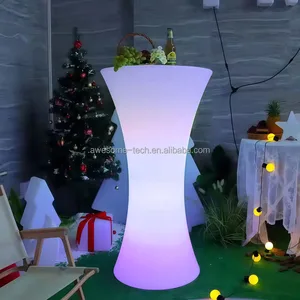 LED Bar Table 12 Color-Changing Illuminated Table Waterproof Outdoor Furniture for Event & Party Rentals