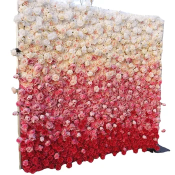 Popular wedding decoration silk rose board artificial flower wall background wall wholesale