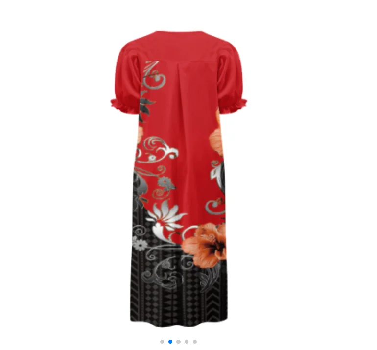 Shop Our Black Pacific Island Dress Patterns with Flower Prints