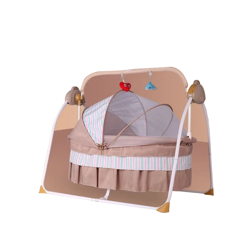 With Breathable Mesh Headboard OEM Electric Swing Bed Baby