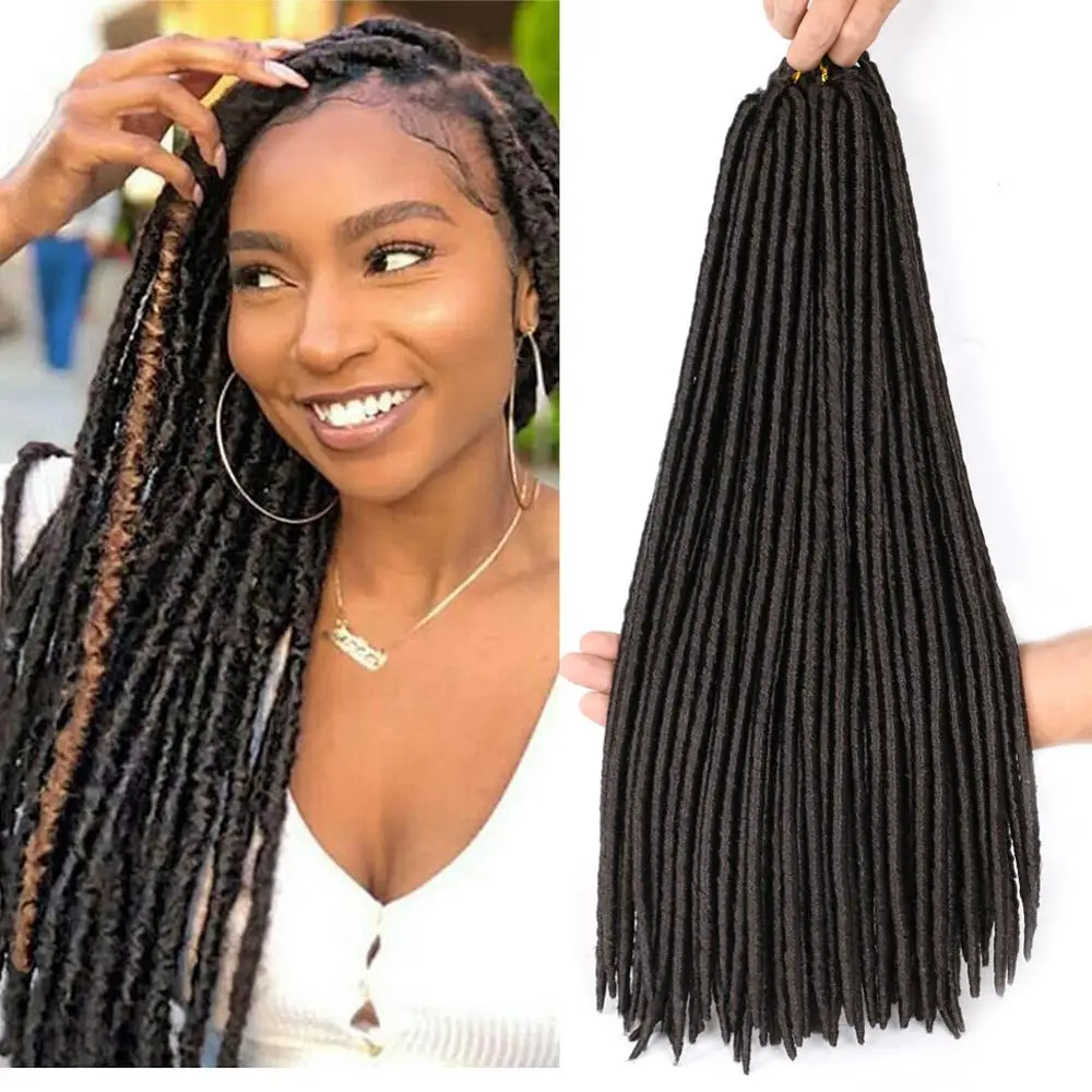 Synthetic Braiding Hair Extensions Dreadlocks Ombre Brown Color Soft  Straight Faux Locs Crochet Braids Hair For Women - Buy Dread Locs,Crochet  Faux Locs Dread Locs,Faux Locs Dreads Product on 