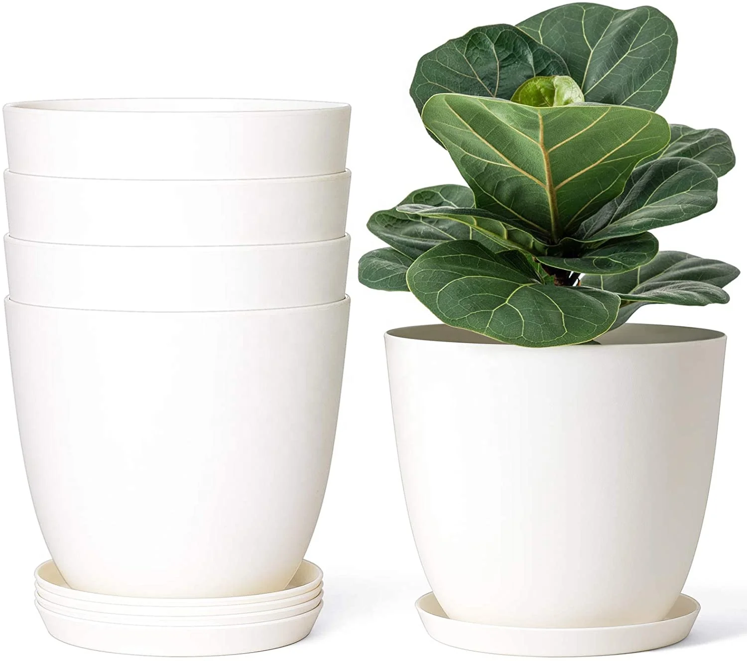 Home Indoor Self Watering Pot Plants Small Smart Planters Plastic