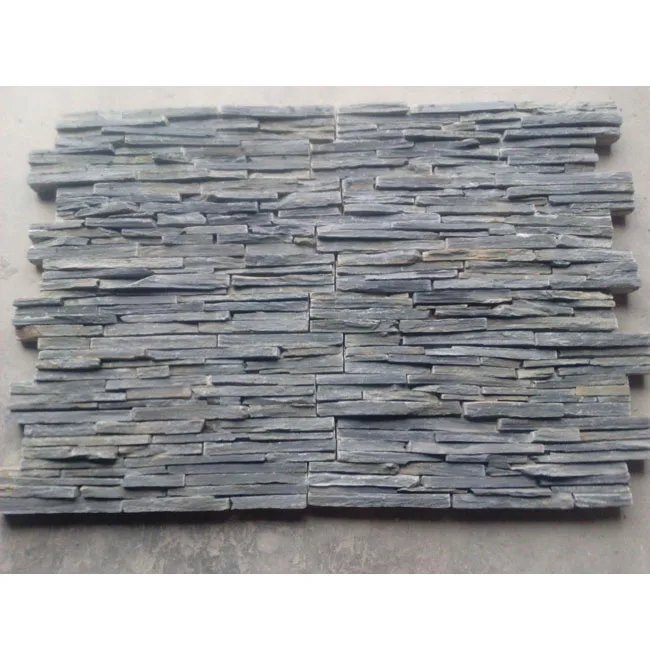 Black Slate Stone Tile Cladding Stone Outdoor Wall Cladding