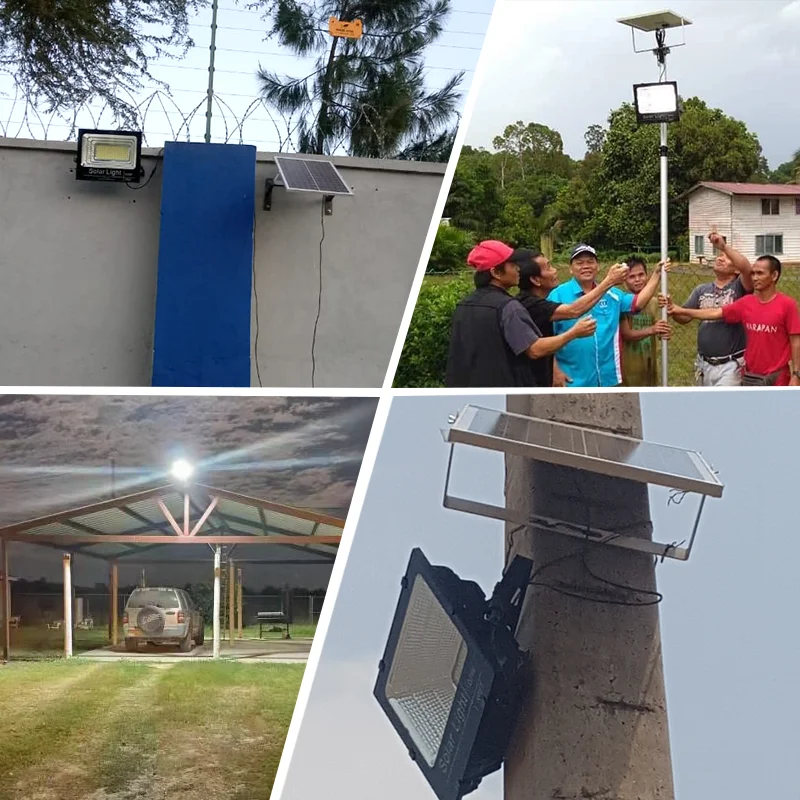 High Efficiency Aluminium Ip67 Led Flood Solar Lamps Outdoor IP65 25w 40w 50w 60w 100w 200w 300w 1000w Led Solar Flood Light