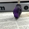 Llavero Estampado - Seda Negro y Morado
