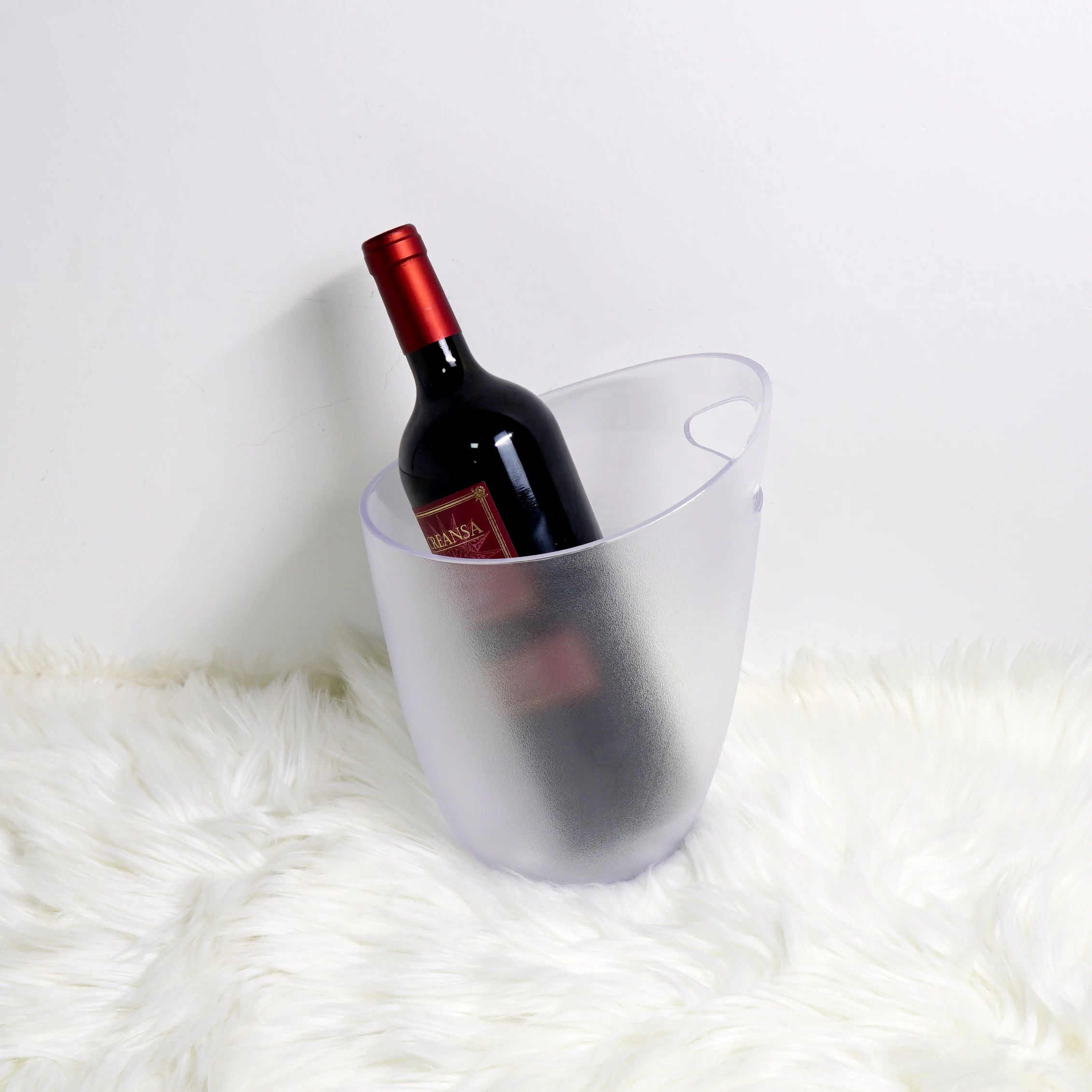 Custom 20 X 24 X 11cm Acrylic Ice Buckets for Champagne Vodka Beer Drinking Clear Plastic Wine Bucket for Bar Party Club
