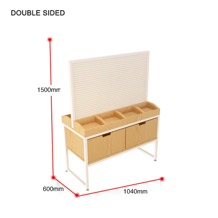 Ready Made Display Shelf MDF Mobile Phone Accessories  Mdf Panel Toy Snacks Slatwall Display Wooden Display Rack for Store