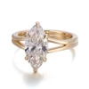 10K yellow gold lab diamond ring