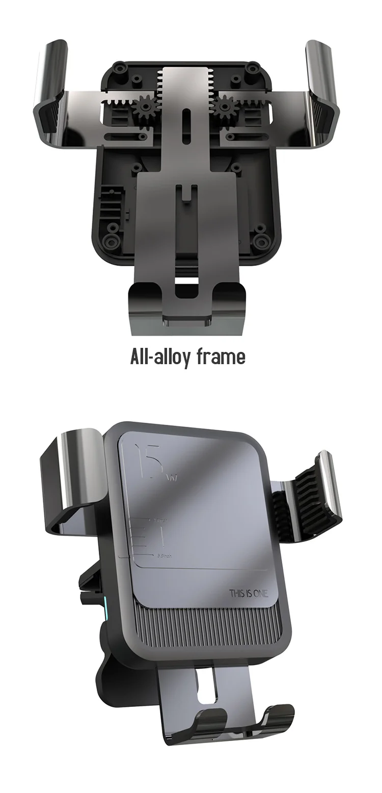 15W Fast Charging Wireless Car Charger with 12-24V Voltage and 1 Year Warranty for iPhone