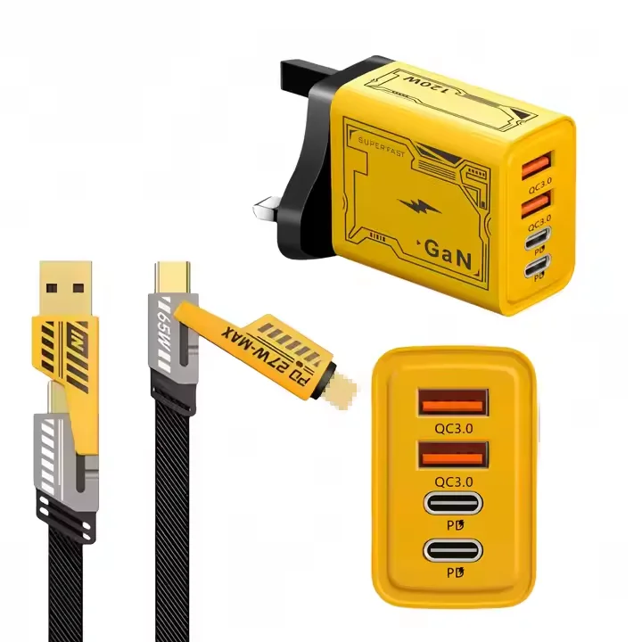 ☆人気商品☆ SHARGE S100P Charger G Yellow 394 Shargeek 100W Pro GaN Fast Charger 4-Ports Multiple Output