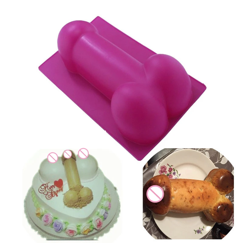 Large Size Silicone Penis Shape Cake Chocolate Mold for Unique Party Baking