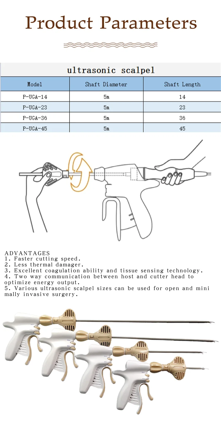 Medical Instruments Ultrasonic Surgical Cutting Hemostatic Ultrasonic