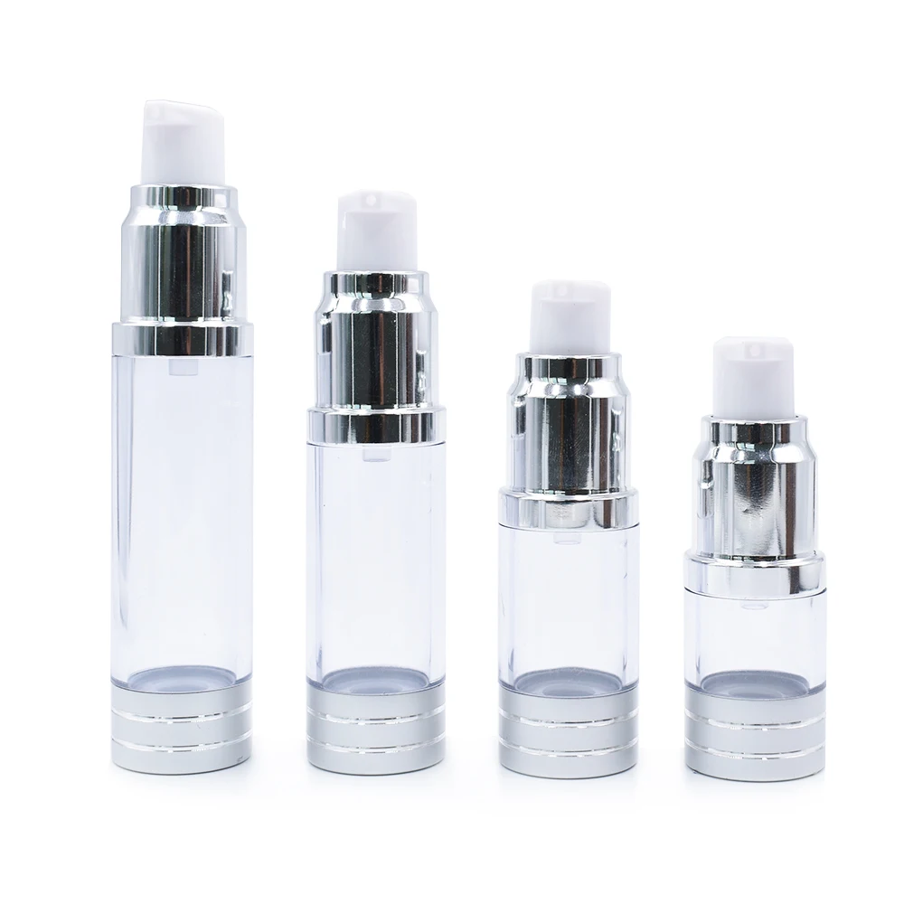 Lux Cosmetic Packaging 15ml 30ml 50ml 80ml Frosted Transparent Plastic Cosmetic  Airless Spray Bottle