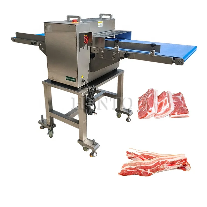 Industrial Fresh Meat Slicer Automatic / Meat Strip Cutter / Meat Cutlets Cutting Machine