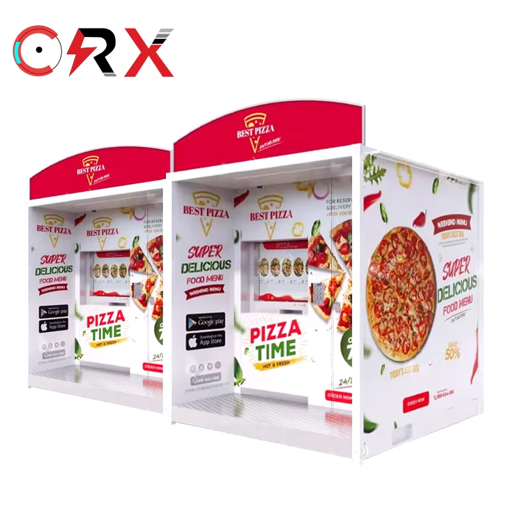 Factory Direct Vending Machines Fast Food Distributeur Pizza Qr Code Outdoor Kiosk Pizza Vending Machine