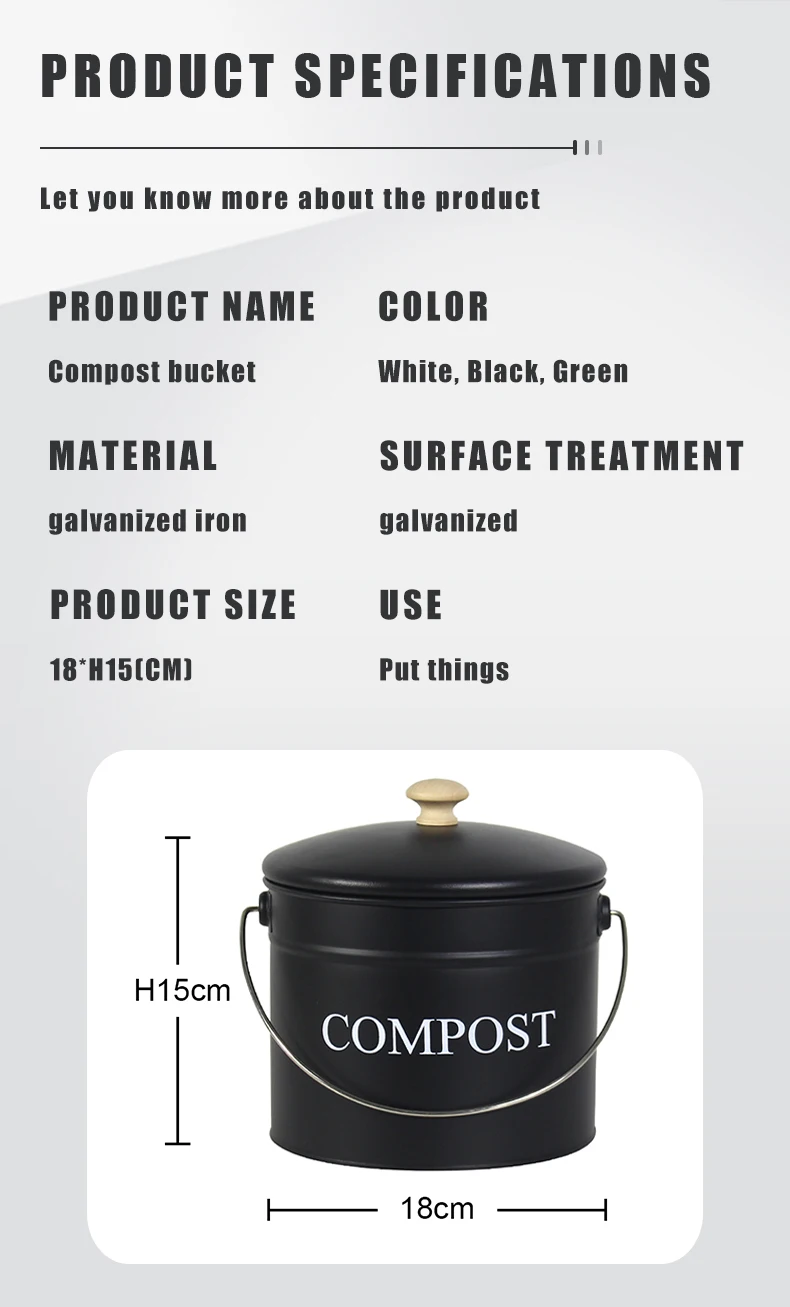 Tabletop Kitchen Compost Bin Food/craft Waste Candy For Recycling Fruit