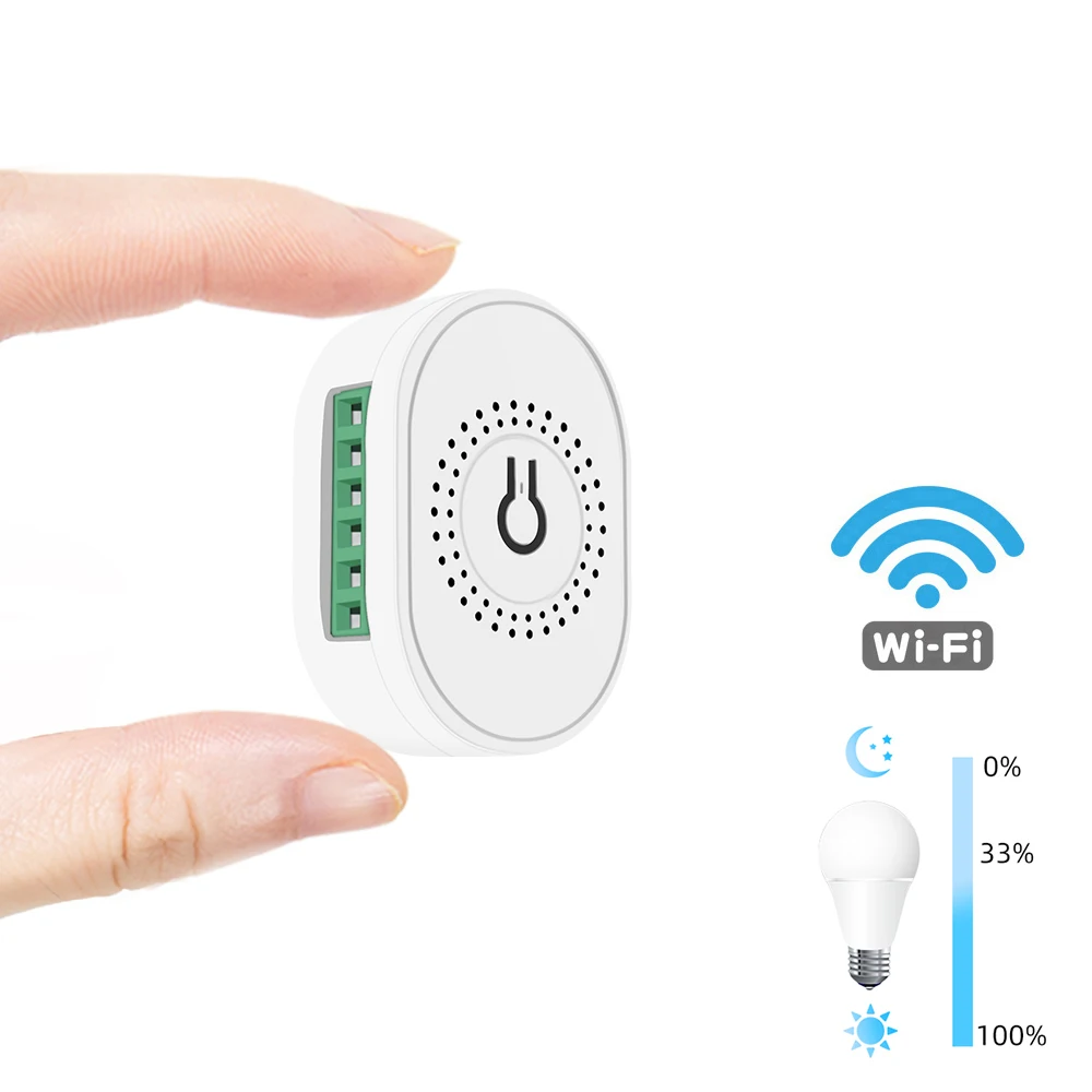 Tuya DIY Mini WiFi Smart LED Dimmer Switch Light Module App Remote Control 220V Wall Lamp on Off for Alexa Google Home