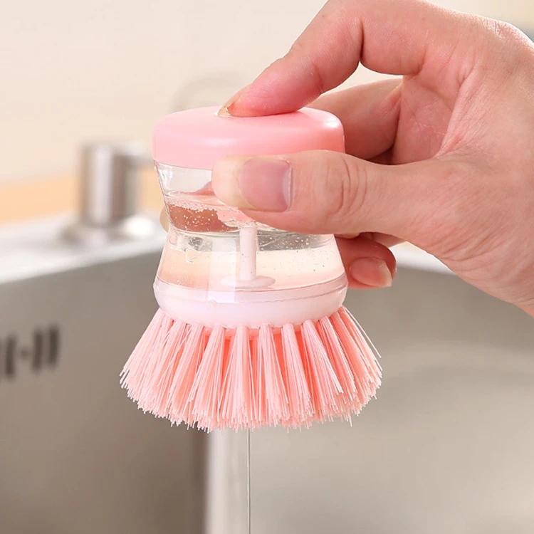 Innovative Cleaning Tool Kitchen Gadgets Kitchenware Smart Home Plastic  soap dispensing dish scrubber cleaning brush