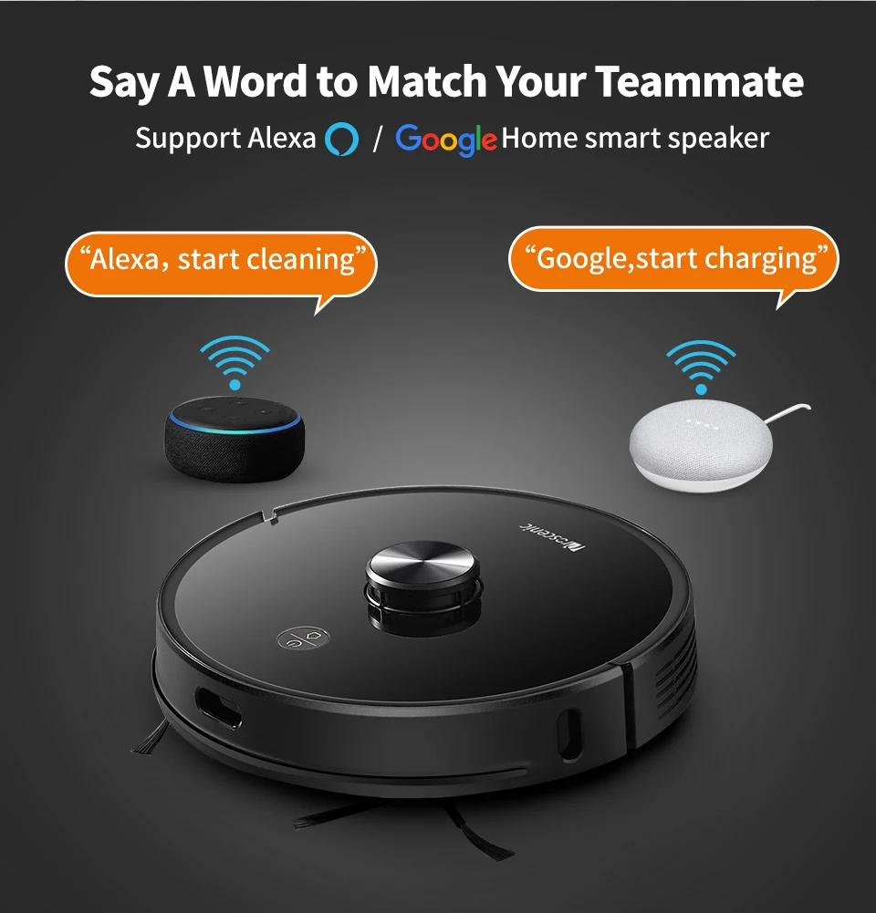 Proscenic M7pro Laser Navigation Robot Vacuum Cleaner 2700pa With Wet