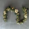pre lit 9ft golden Christmas garland