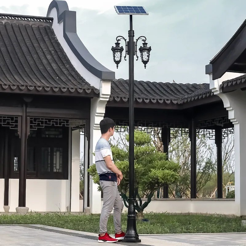 Lampu Taman Tenaga Surya Heluo untuk Villa & Halaman Luar Ruangan, Lampu Lanskap LED Hemat Energi dan Incandescent dengan Garansi 3 Tahun