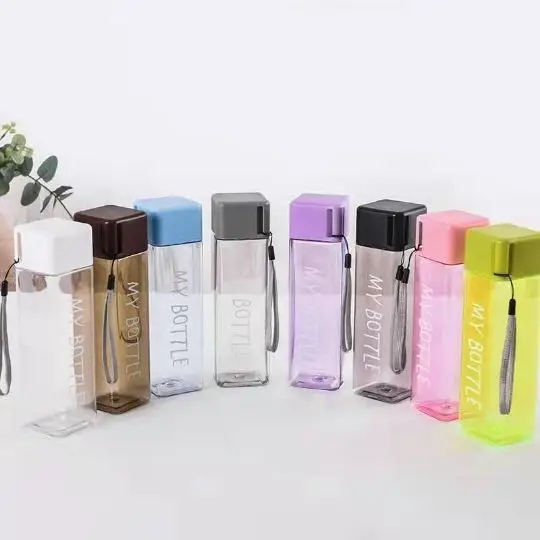 Bpa Free Square 500ml Plastic Water Bottle