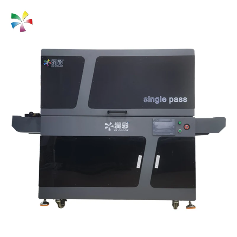 10 cm Width Digital One Pass Inkjet Printing Machine Industrial Single Pass UV Printer for Sale