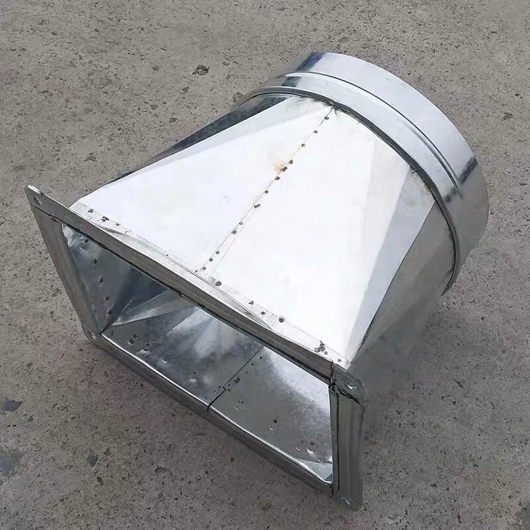 Air Ducting Square to Round Fittings Transition for HVAC System