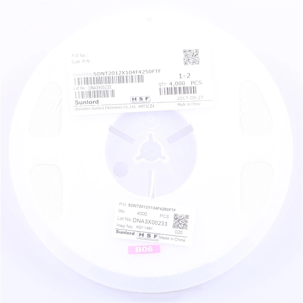 Горячая Распродажа, терморезистор 0805 NTC 100K(104) 1% SDNT2012X104F4250FTF