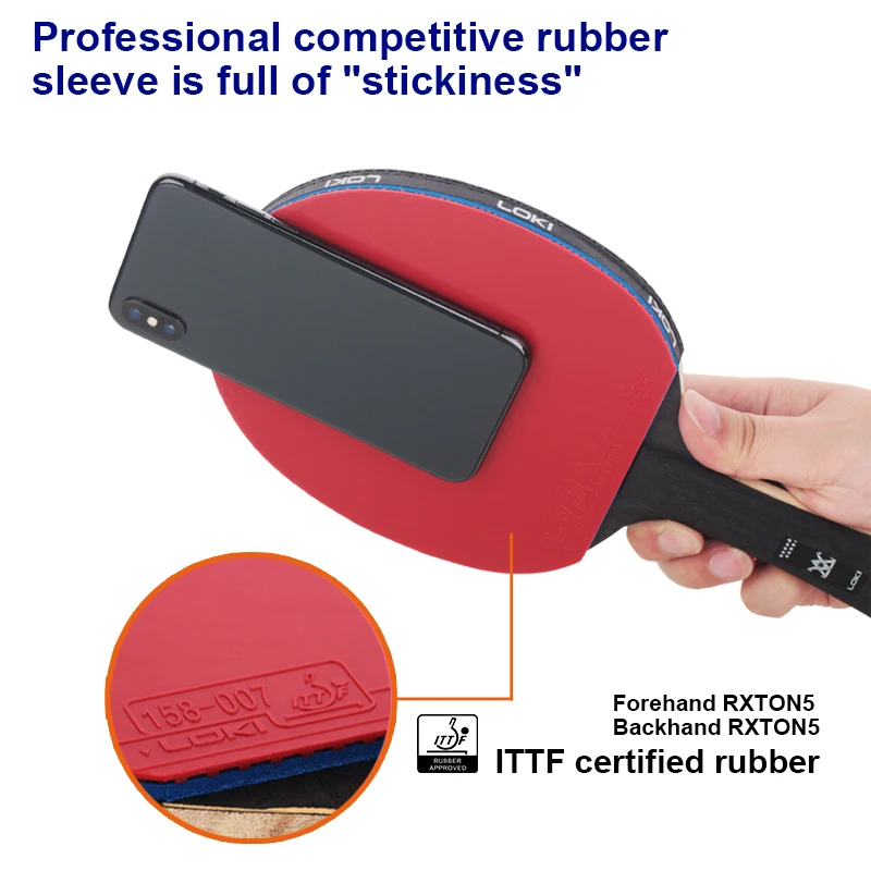 Loki E9 Ping Pong Rackets Suitable for Professional Players Ture Carbon Racket Table Tennis with Powerful Attack